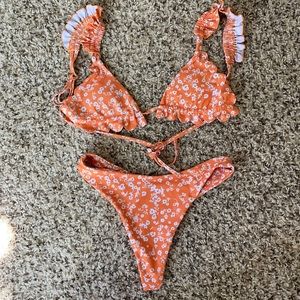 ZAFUL Floral Bikini Swimsuit set Size 4 Small